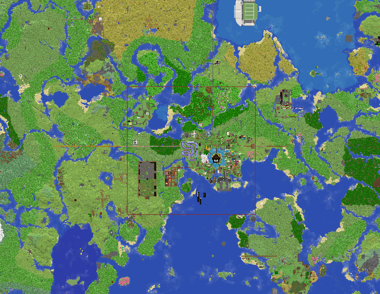 Live map preview of the server world